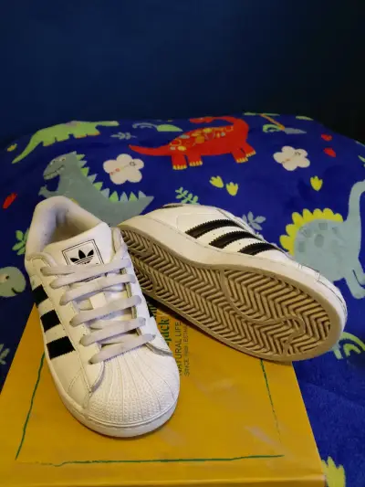 Zapatillas deportivas blancas para niños Adidas - miniatura 1