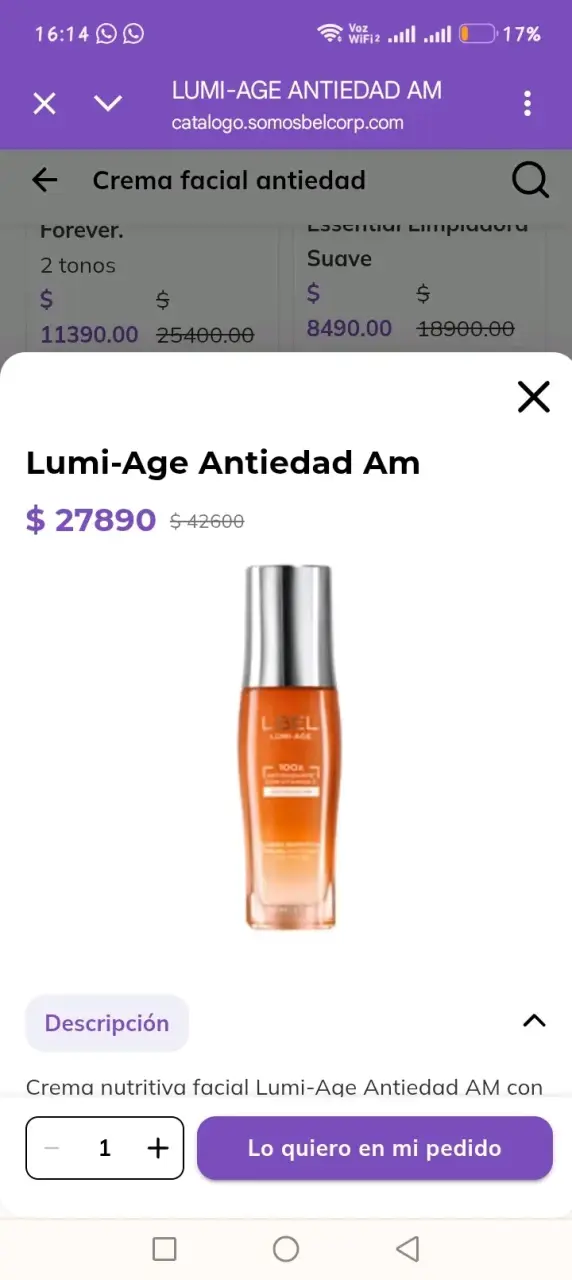 Crema facial antiedad Lumi-Age AM