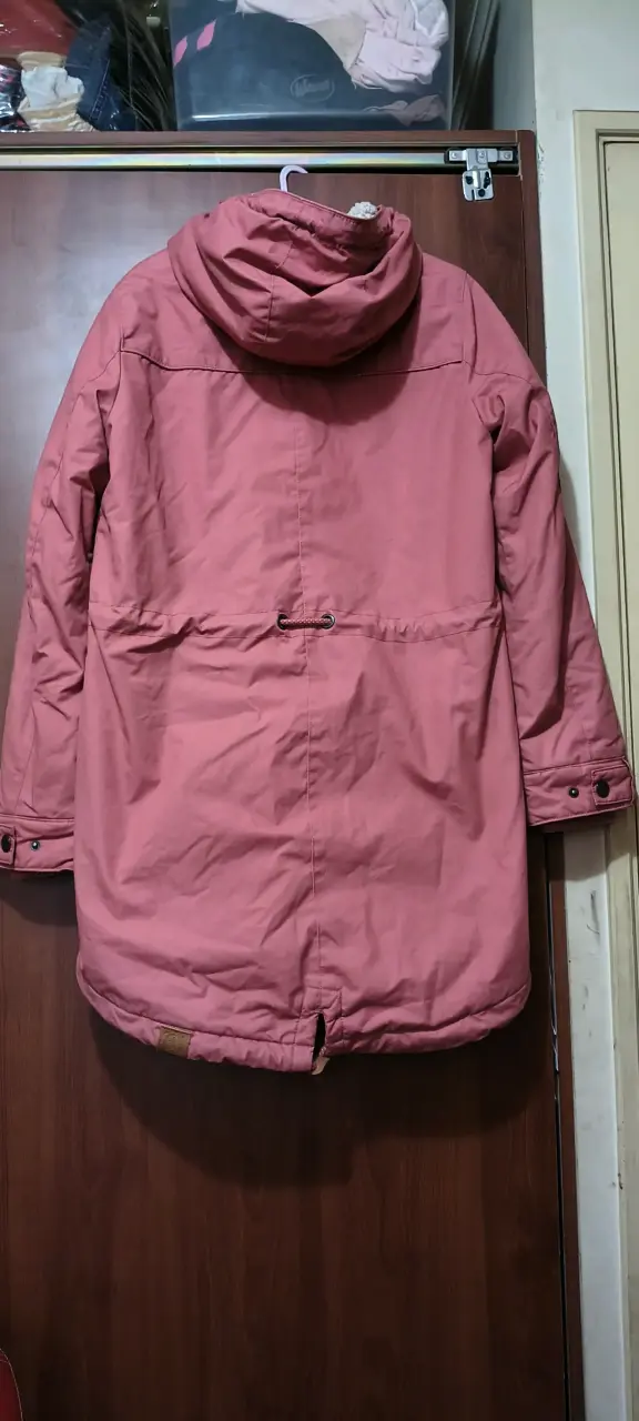 Parka rosa con capucha para mujer - 2