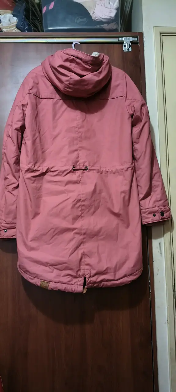 Parka rosa con capucha para mujer - 3