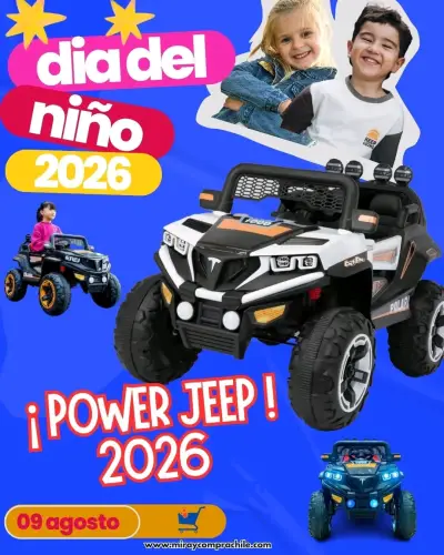 Auto  eléctrico para niños Power Jeep 2026 - miniatura 3