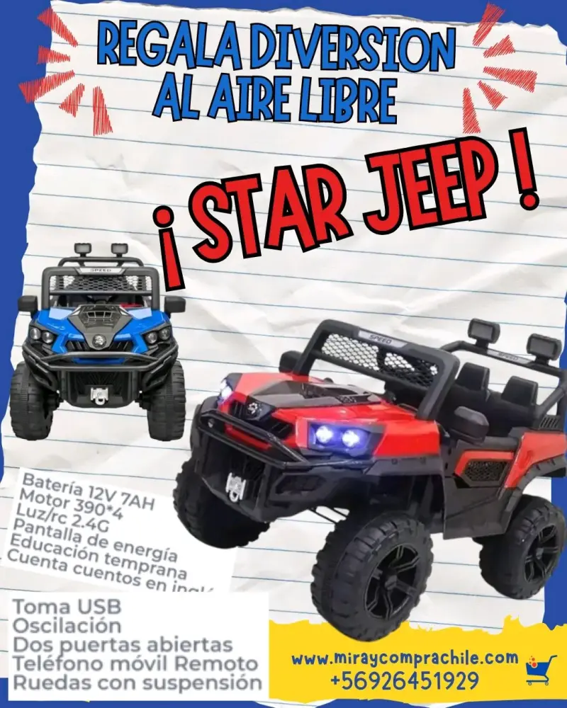 Auto  eléctrico para niños Power Jeep 2026 - 6