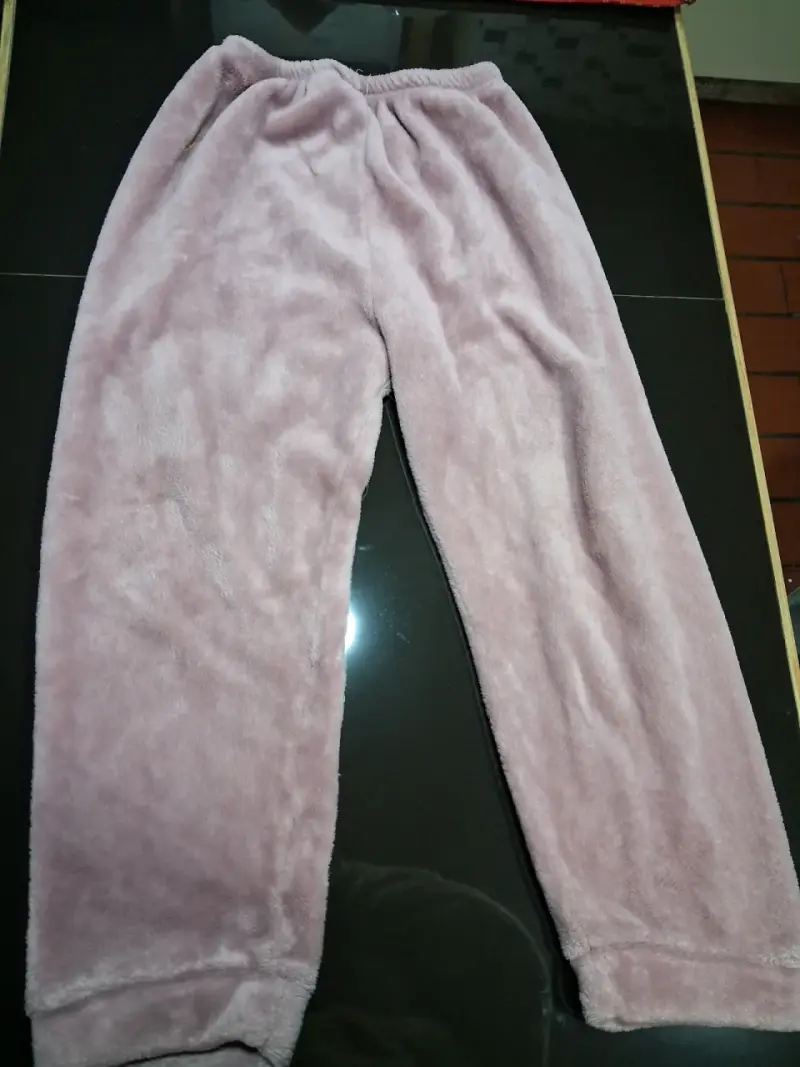 Pijama de polar color malva para niña talla 8 - 2