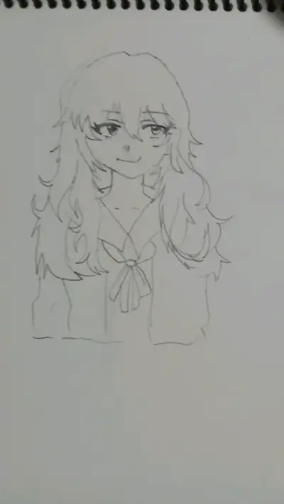 Dibujos a mano de estilo anime y gato - miniatura 1