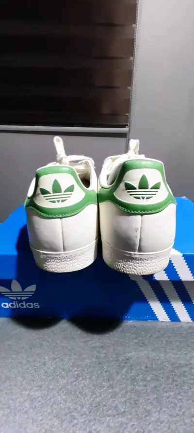 Zapatillas Adidas Gazelle blancas y verdes - miniatura 6