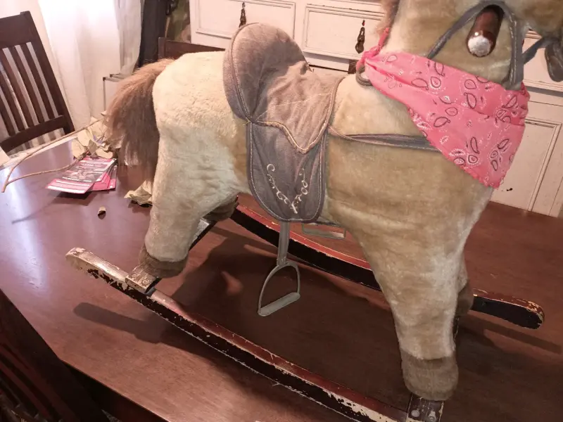 Caballo balancín de peluche para niños vintage - 2