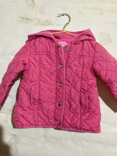 Chaqueta acolchada rosa para bebé 12M - miniatura 1