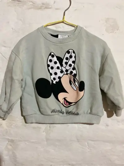 Polerón infantil Minnie Mouse Zara gris - miniatura 1