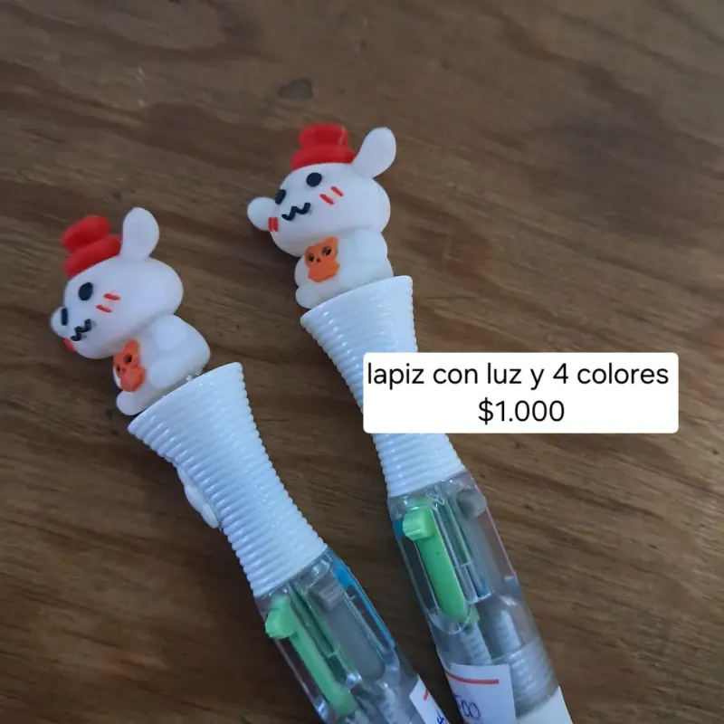 Lápiz con luz y 4 colores diseño animal - 1
