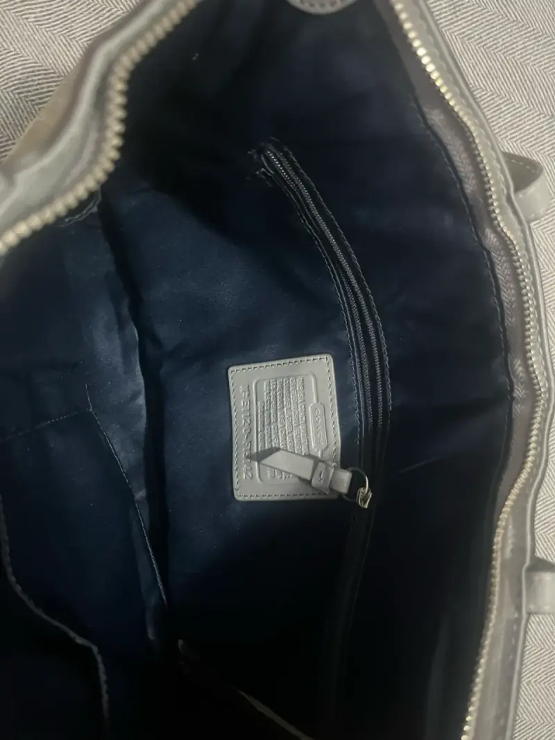 Bolso de cuero verde  Coach con logo - 4