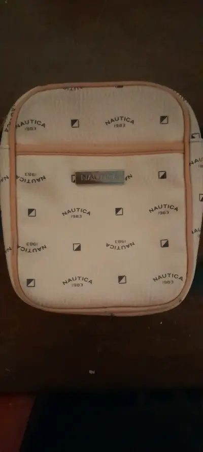 Bolso bandolera Nautica beige con logo - miniatura 1
