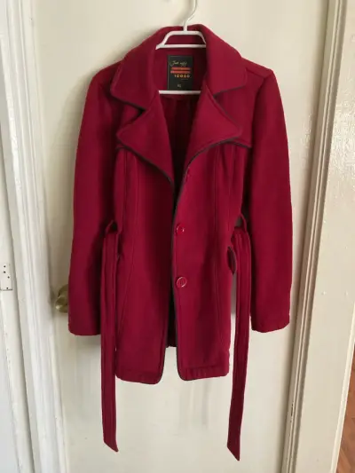 Abrigo Rojo Oscuro para mujer talla XL - miniatura 1