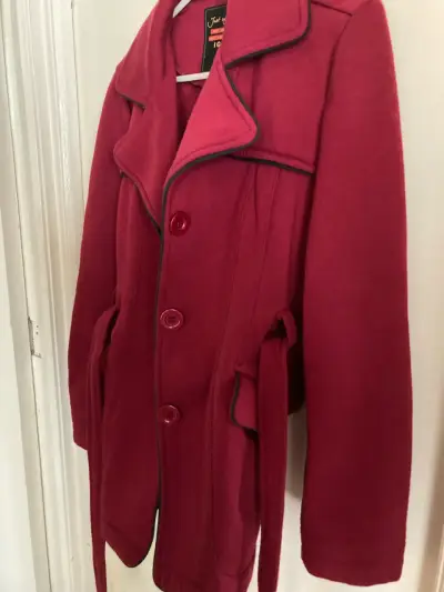 Abrigo Rojo Oscuro para mujer talla XL - miniatura 2