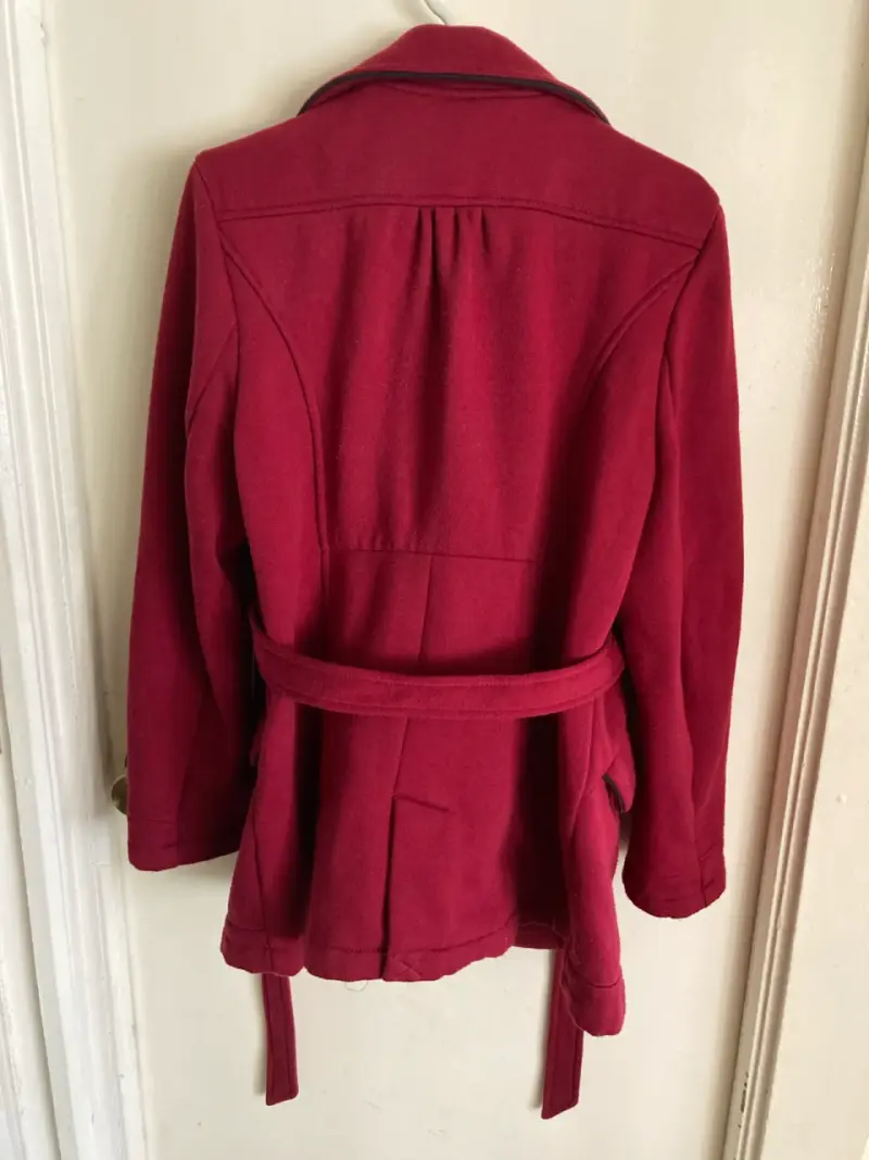 Abrigo Rojo Oscuro para mujer talla XL - 5