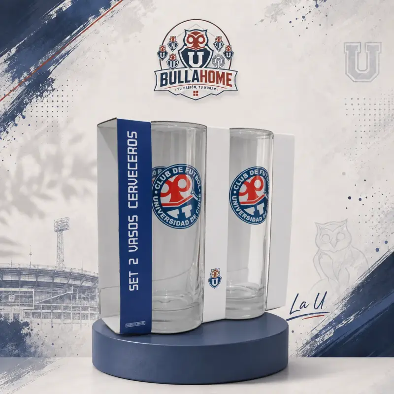 Set de 2 vasos cerveceros Club Universidad de Chile