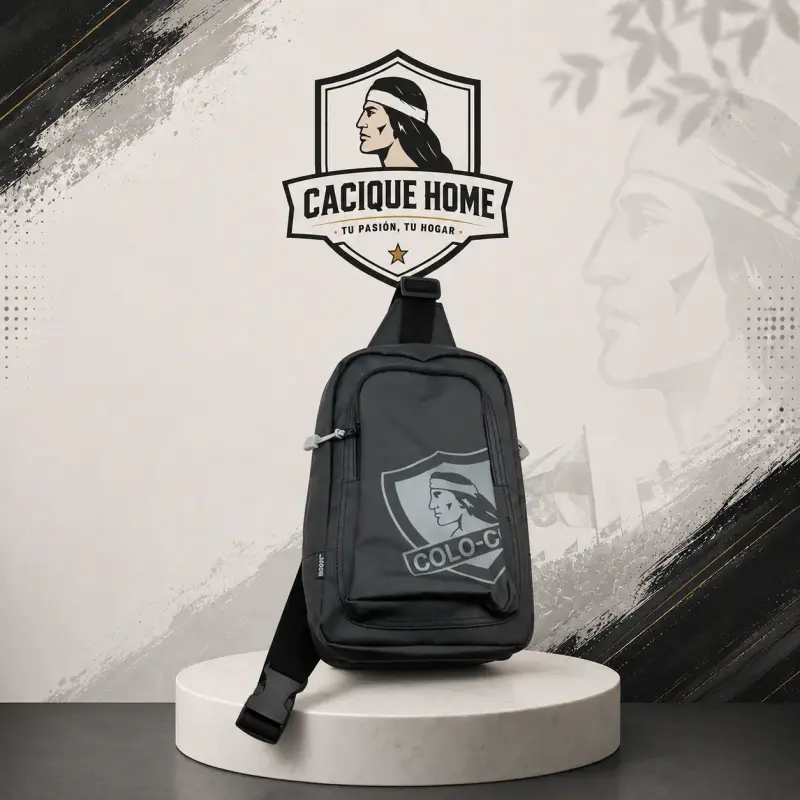 Mochila bandolera Colo-Colo negra