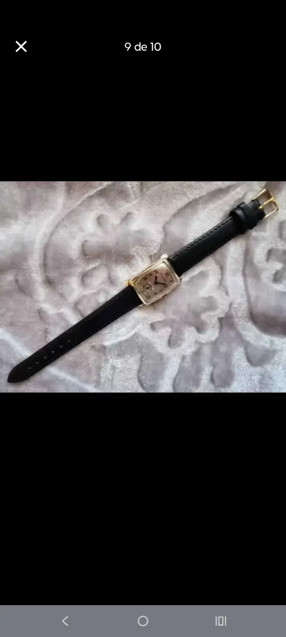 Reloj Bulova vintage con correa de cuero - 5