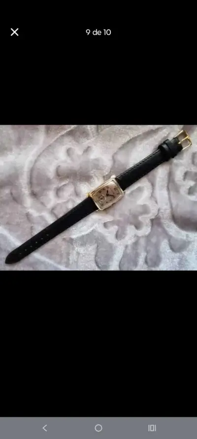 Reloj Bulova vintage con correa de cuero - miniatura 5