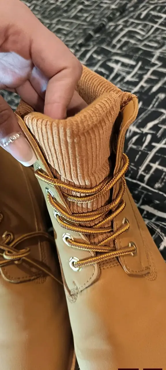 Botas de cuero marrón para mujer con cordones - 4