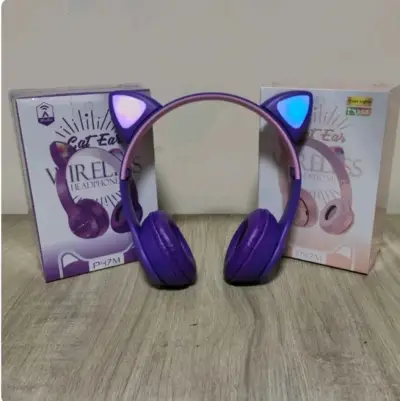 Audífonos Inalámbricos Orejas de Gato RGB P47M - miniatura 1