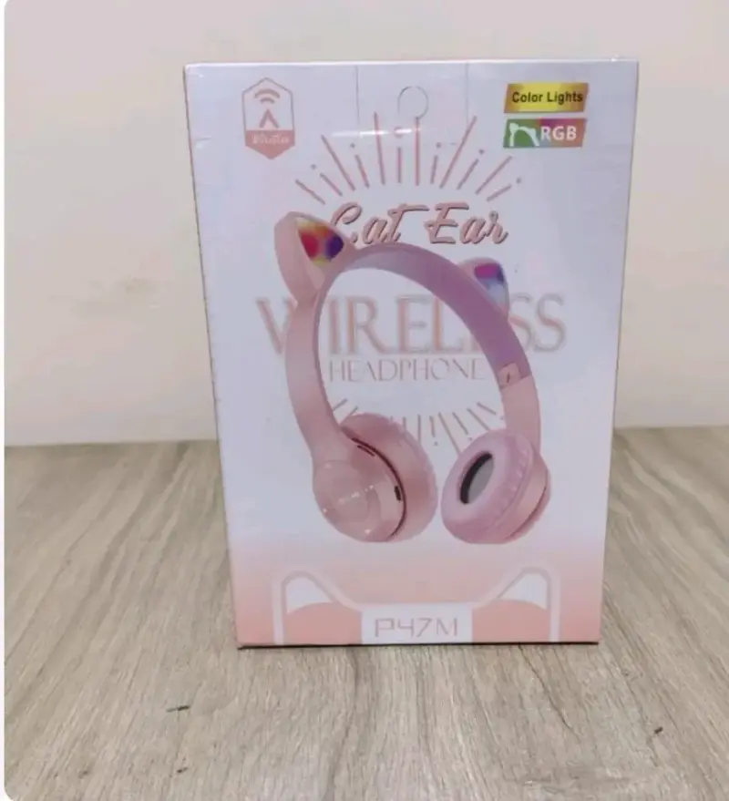 Audífonos Inalámbricos Orejas de Gato RGB P47M - 3