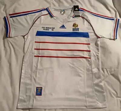 Camiseta Adidas Francia Mundial 98 Retro - miniatura 1