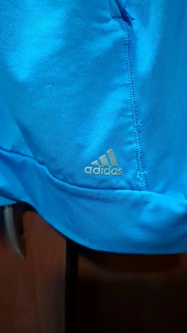 Chaqueta deportiva celeste Adidas Climalite - 3