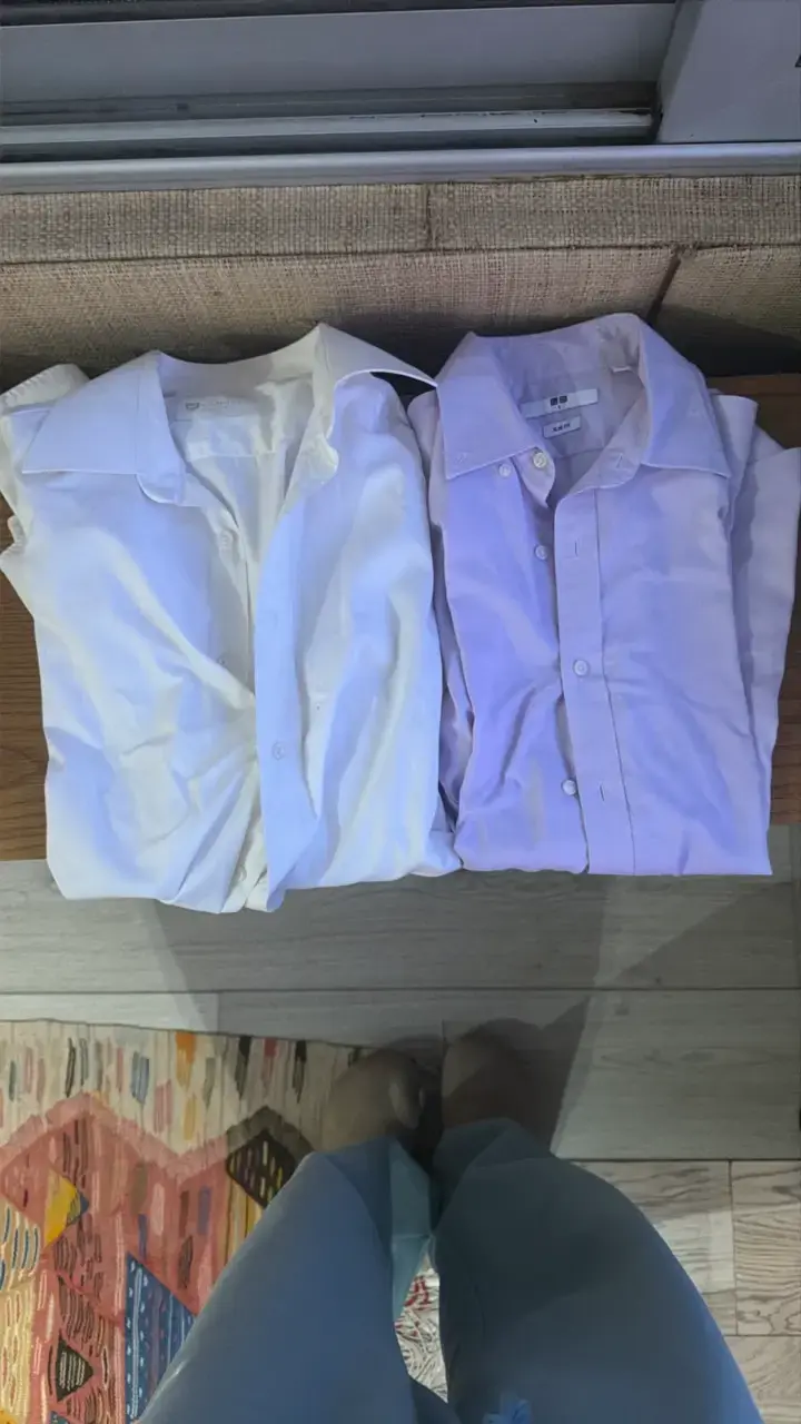 Camisas de vestir blancas y lilas para hombre - 1