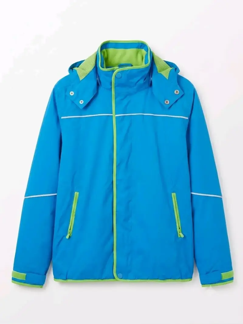 Chaqueta de invierno azul para niño con capucha - 1