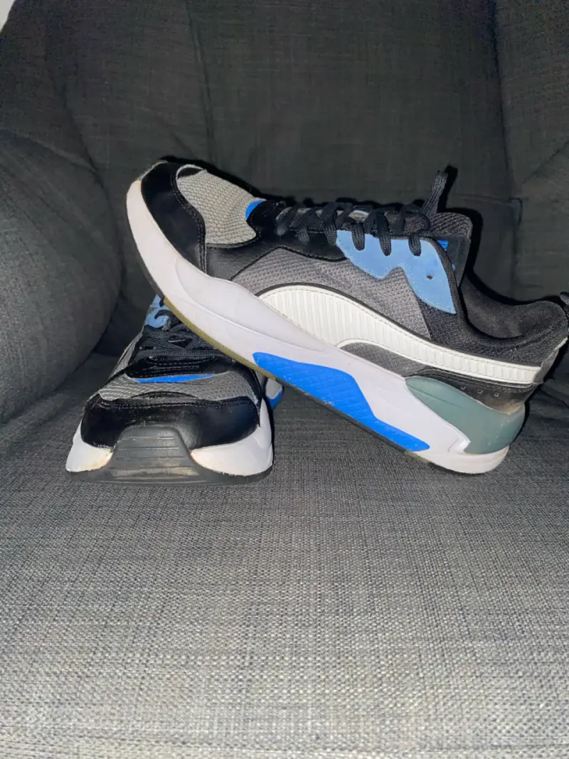 Zapatillas deportivas negras y azules para hombre - 1