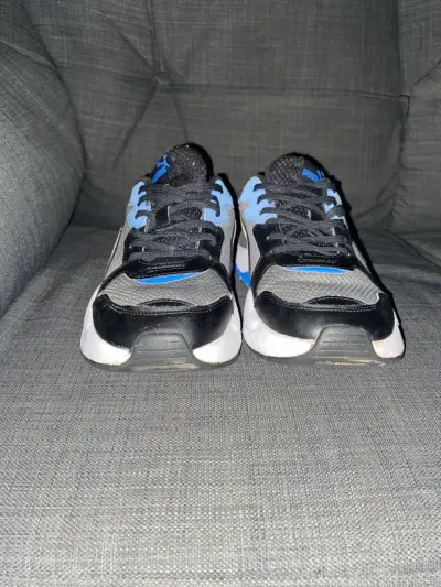 Zapatillas deportivas negras y azules para hombre - miniatura 3
