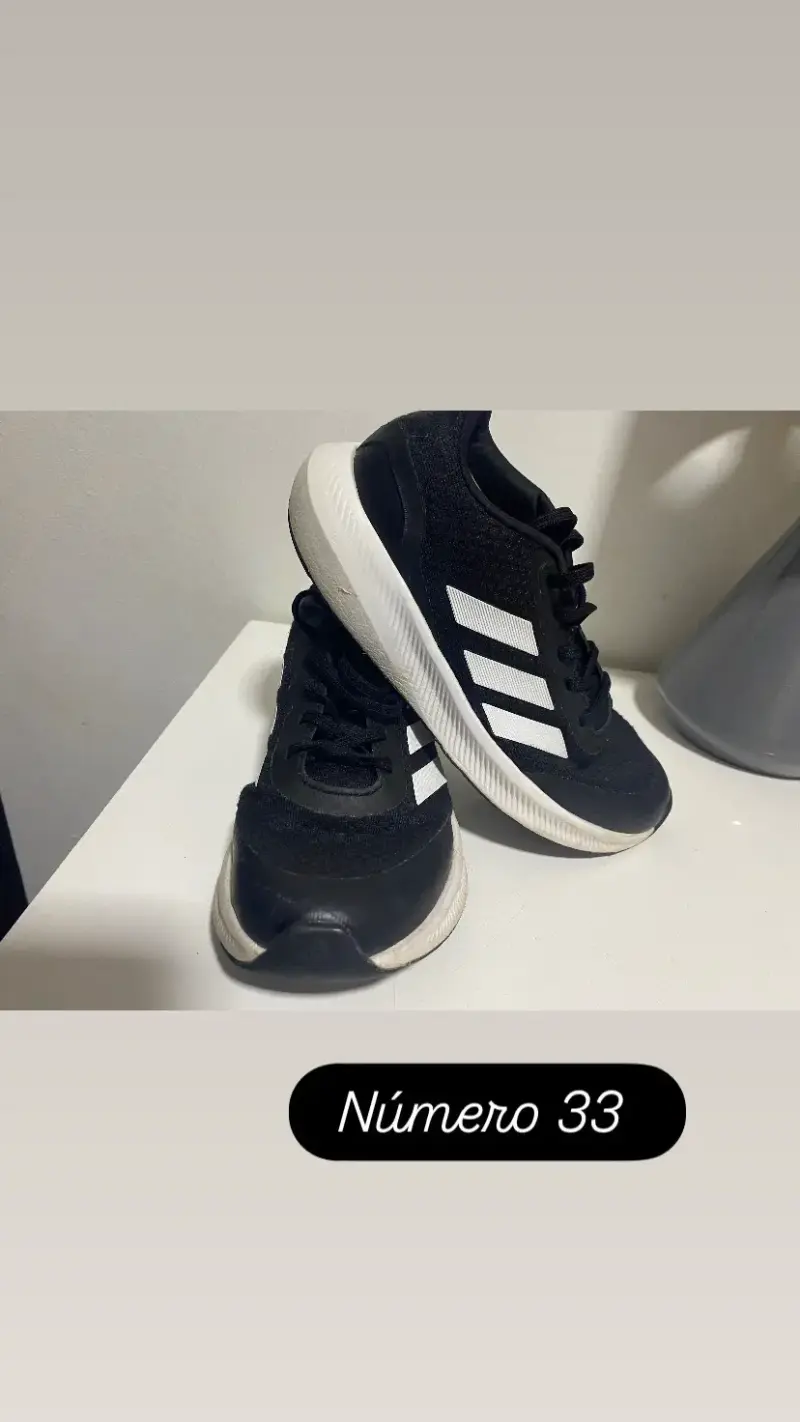 Zapatillas deportivas negras para niños talla 33 - 4