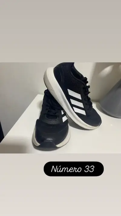 Zapatillas deportivas negras para niños talla 33 - miniatura 4