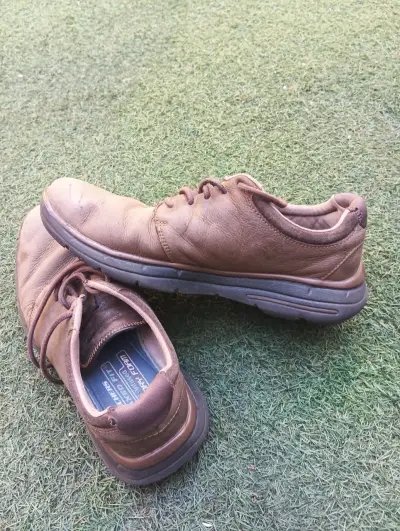 Zapatos casuales de cuero para hombre Skechers - miniatura 1