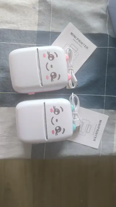 Impresora Mini Bluetooth Tasbel Rosado y Azul - miniatura 2