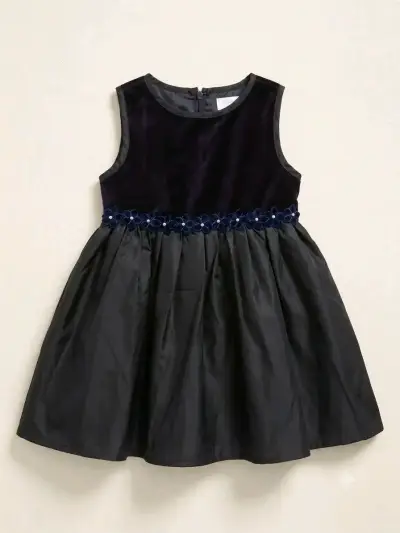 Vestido de fiesta para niña Baby Club negro - miniatura 1