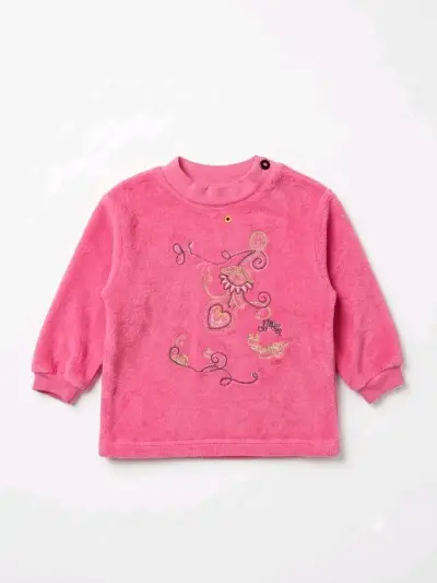 Polerón Infantil Rosado con Bordado Floral - miniatura 1