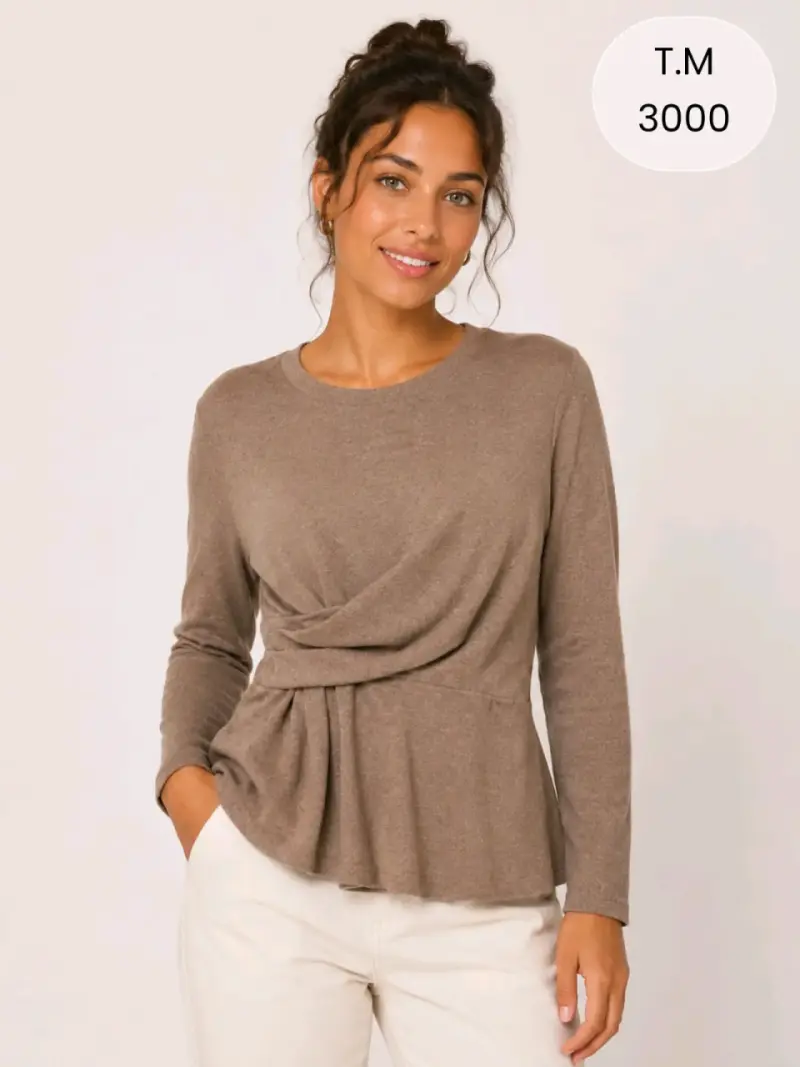 Blusa Mujer Beige Talla M