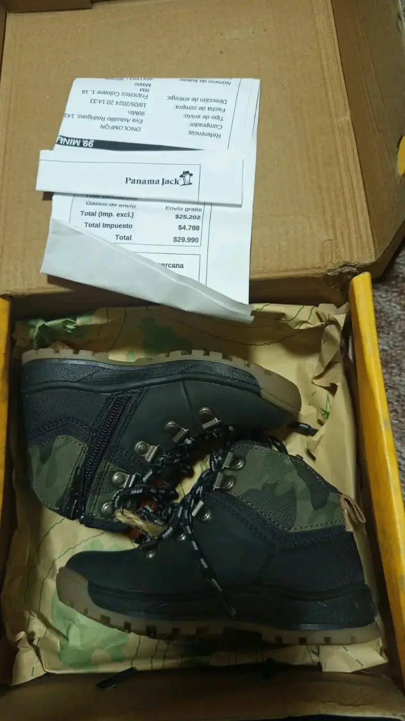 Botines para niños Panama Jack negras militar - 2