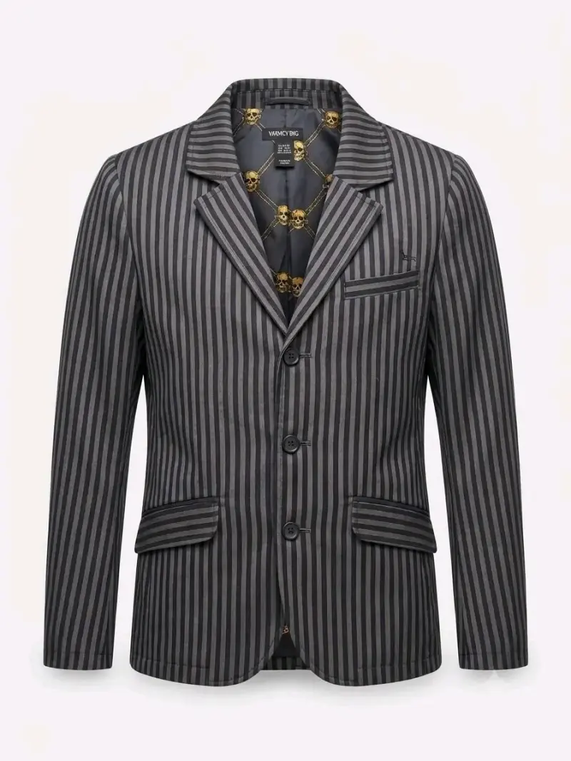 Blazer a rayas para hombre Vamcy Big