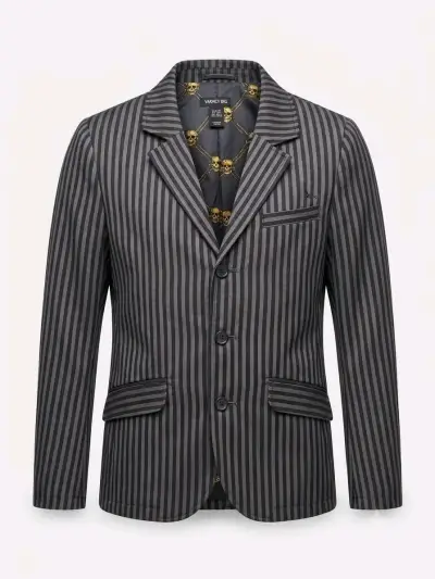 Blazer a rayas para hombre Vamcy Big - miniatura 1