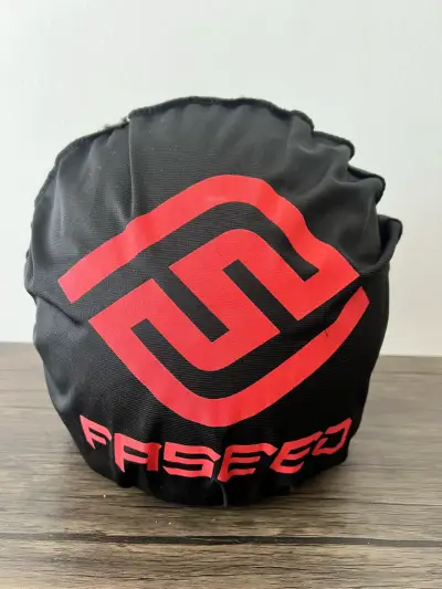 Casco de moto negro Paseed con visera - miniatura 1