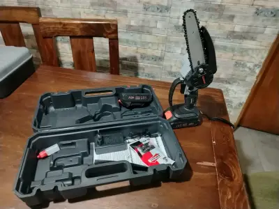 Mini motosierra eléctrica recargable Osmao 48V con estuche - miniatura 1