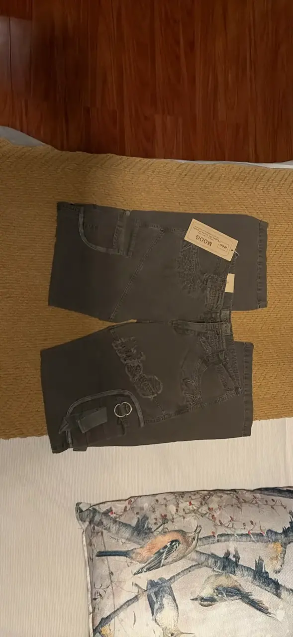 Pantalones cargo cafes nuevos - 2