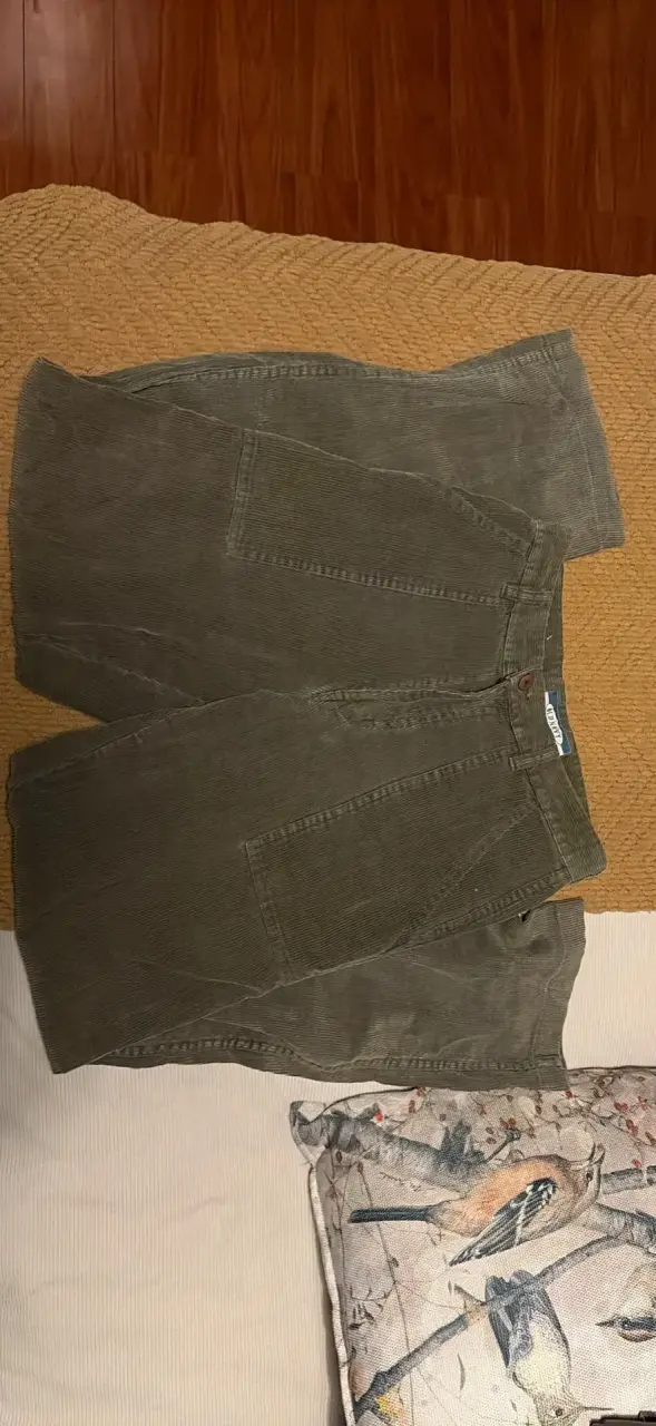 Pantalones de cotele verdes old navy talla 34-36 - 3