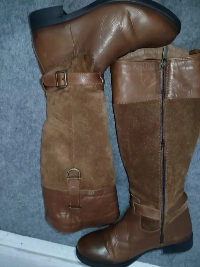 Botas de cuero marrón con cierre lateral Gacel - 3