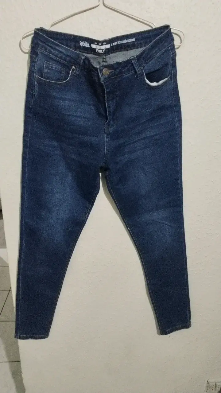 Jeans pitillo azul oscuro Sybilla Emily - 1