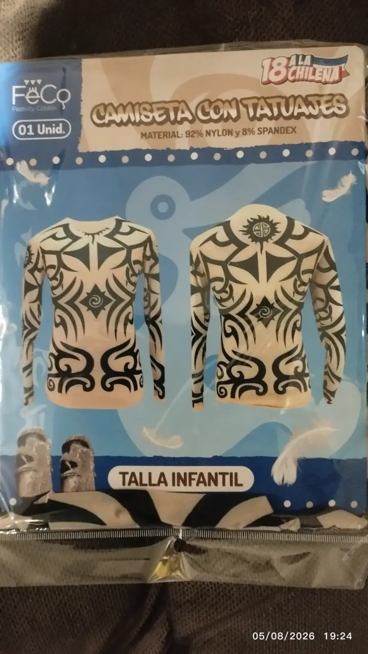 Camiseta infantil con tatuajes 14-16