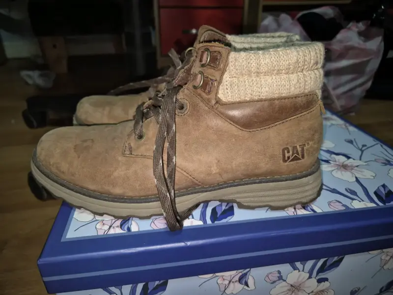 Botas de cuero marrón CAT para Mujer - Talla 37 - 3