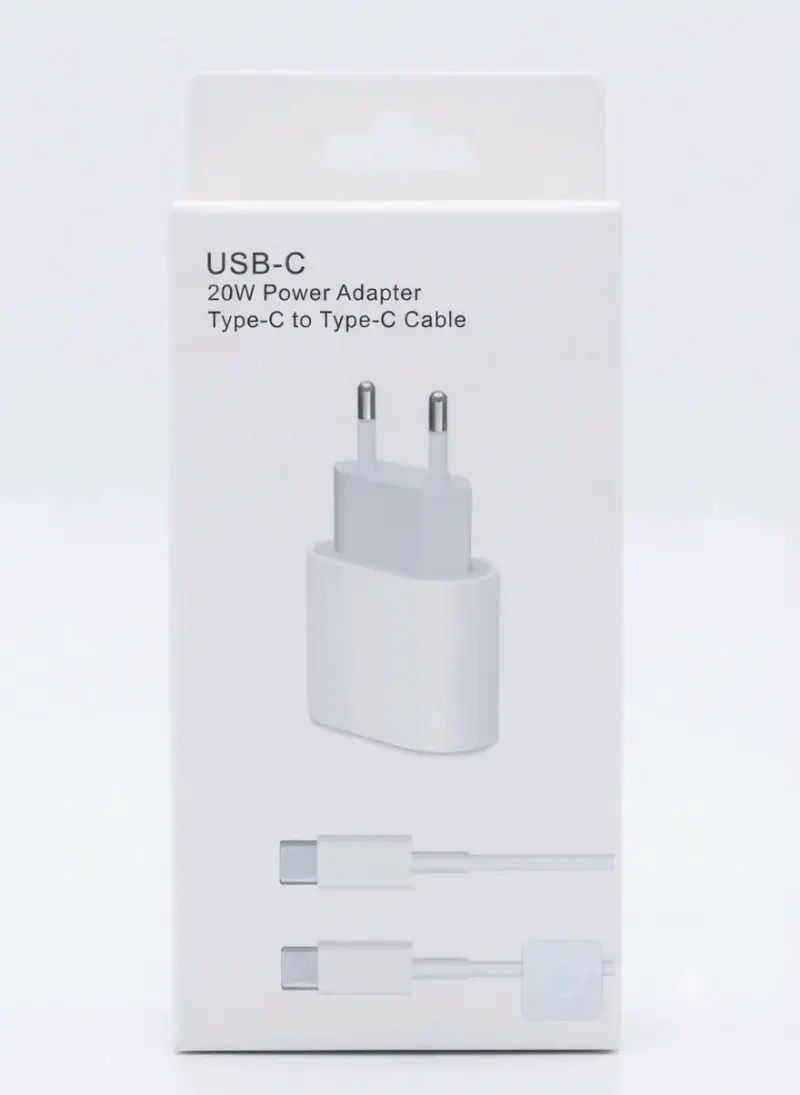 Cargador USB-C 20W con cable Tipo-C